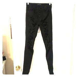 Dristressed black jeans - Flying Monkey